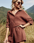 Cara Button-Up & Shorts Set
