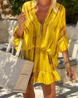 Lara Soft V-Neck Casual Mini Dress