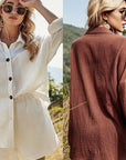 Cara Button-Up & Shorts Set