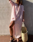Jillian Loose Shirt Maxi Dress
