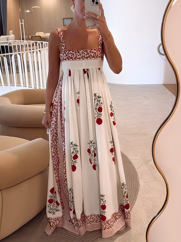 Maggie Trendy Floral Print Maxi Dress