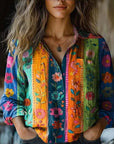 Valentina Printed Vintage Blouse