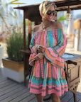 Joyce Boho Off Shoulder Mini Dress