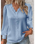 Iris Classy Lace V-neck Long Sleeve Blouse