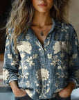 Valentina Printed Vintage Blouse