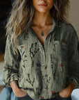 Valentina Printed Vintage Blouse