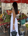 Jolina Casual Backless Maxi Dress