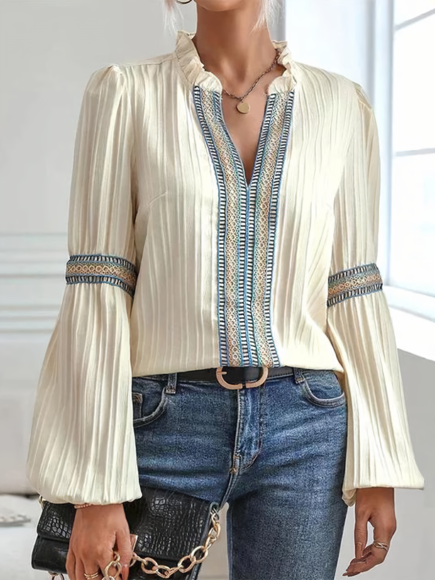 Kinsley Luxurious V-Neck Blouse