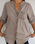 Paisley Sparkling V-Neck Blouse