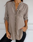 Paisley Sparkling V-Neck Blouse