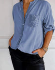 Paisley Sparkling V-Neck Blouse