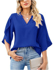Emery Elegant Office Ruffle Blouse