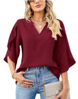 Emery Elegant Office Ruffle Blouse
