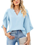Emery Elegant Office Ruffle Blouse