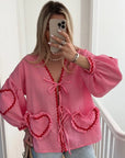 Bella Coquette Heart Bow Top