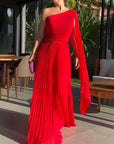 Dalila Off-Shoulder Pleated Maxi Dress