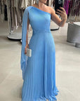 Dalila Off-Shoulder Pleated Maxi Dress