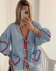 Bella Coquette Heart Bow Top