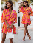 Valeria Bohemian Floral Mini Dress