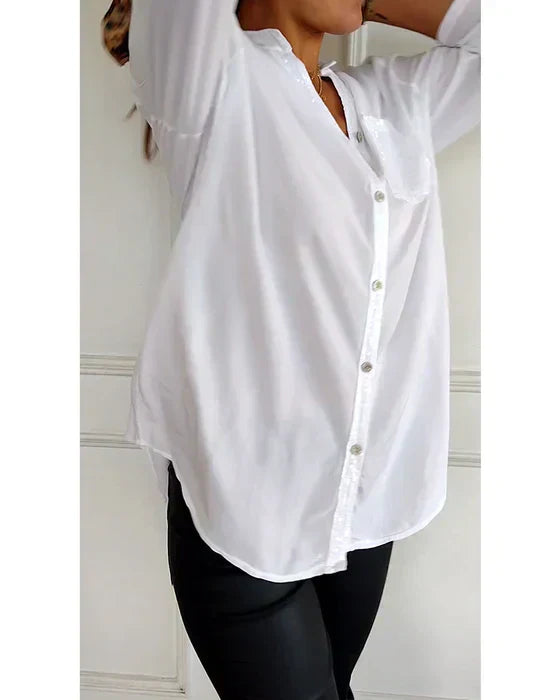 Paisley Sparkling V-Neck Blouse