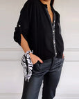Paisley Sparkling V-Neck Blouse