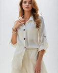 Cara Button-Up & Shorts Set
