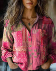 Valentina Printed Vintage Blouse