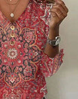Aaliyah Boho Ruffle Vintage Blouse