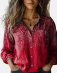 Valentina Printed Vintage Blouse