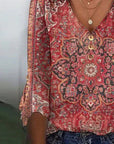 Aaliyah Boho Ruffle Vintage Blouse